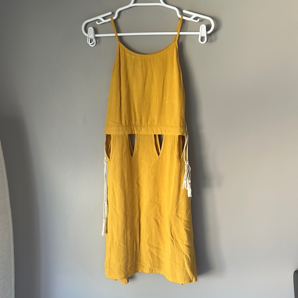 Earthbound Women’s Mustard Cut Out Mini Dress